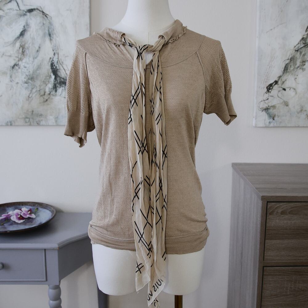 Louis Vuitton Japan SILK knit short sleeve top Size M/L